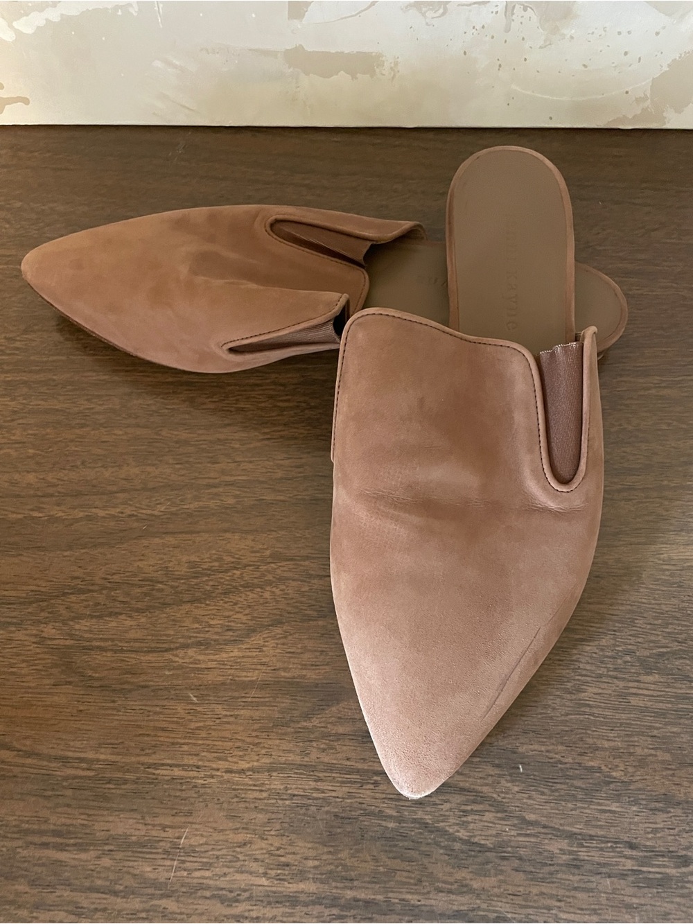 Jenni Kayne Suede Pointed Backless Mules
